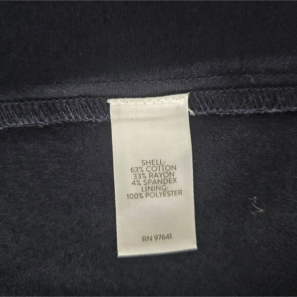 J. .Jill Essential Cotton Stretch Blazer Women’s XS Navy Blue Casual Work Jacket - Picture 7 of 15